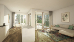 Bele-Architekten-Neubau-Siedlung-Kirschgarten-morph-3D-Render-Interior